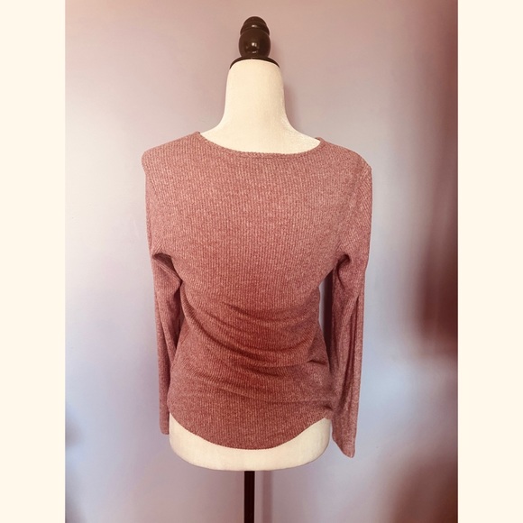 Anthro Saturday/Sunday Emilia Ribbed Tie-Front Top - Picture 2 of 4